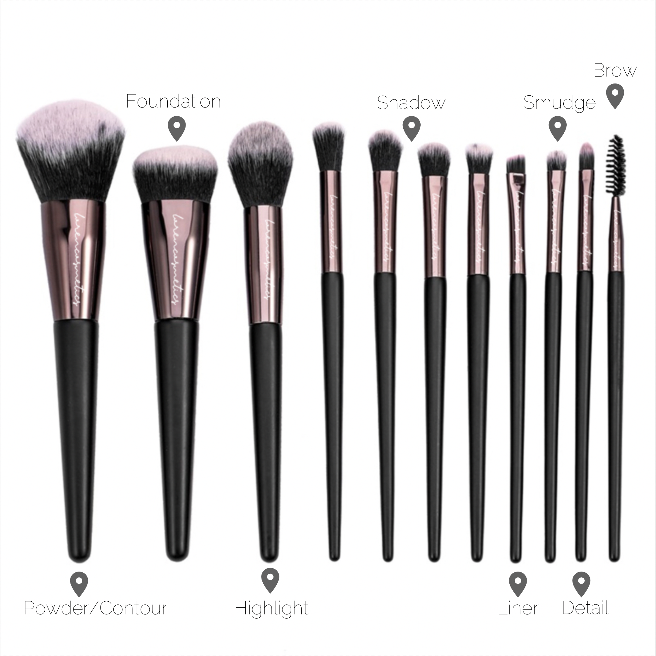 LC Professional Brush Set Black